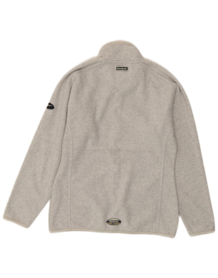 Giacca in pile Reebok da donna UK 10 Small Poliestere chiazzato grigio