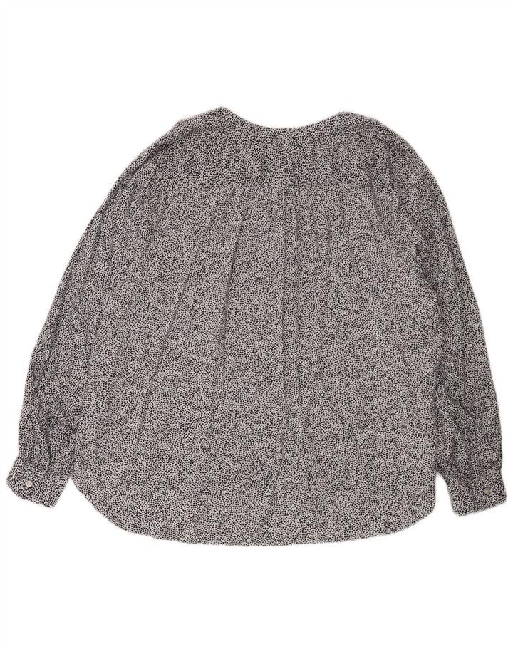 Marks & Spencer Camicia Pullover da Donna Camicetta UK 20 2XL Bianca Stampa Animalier