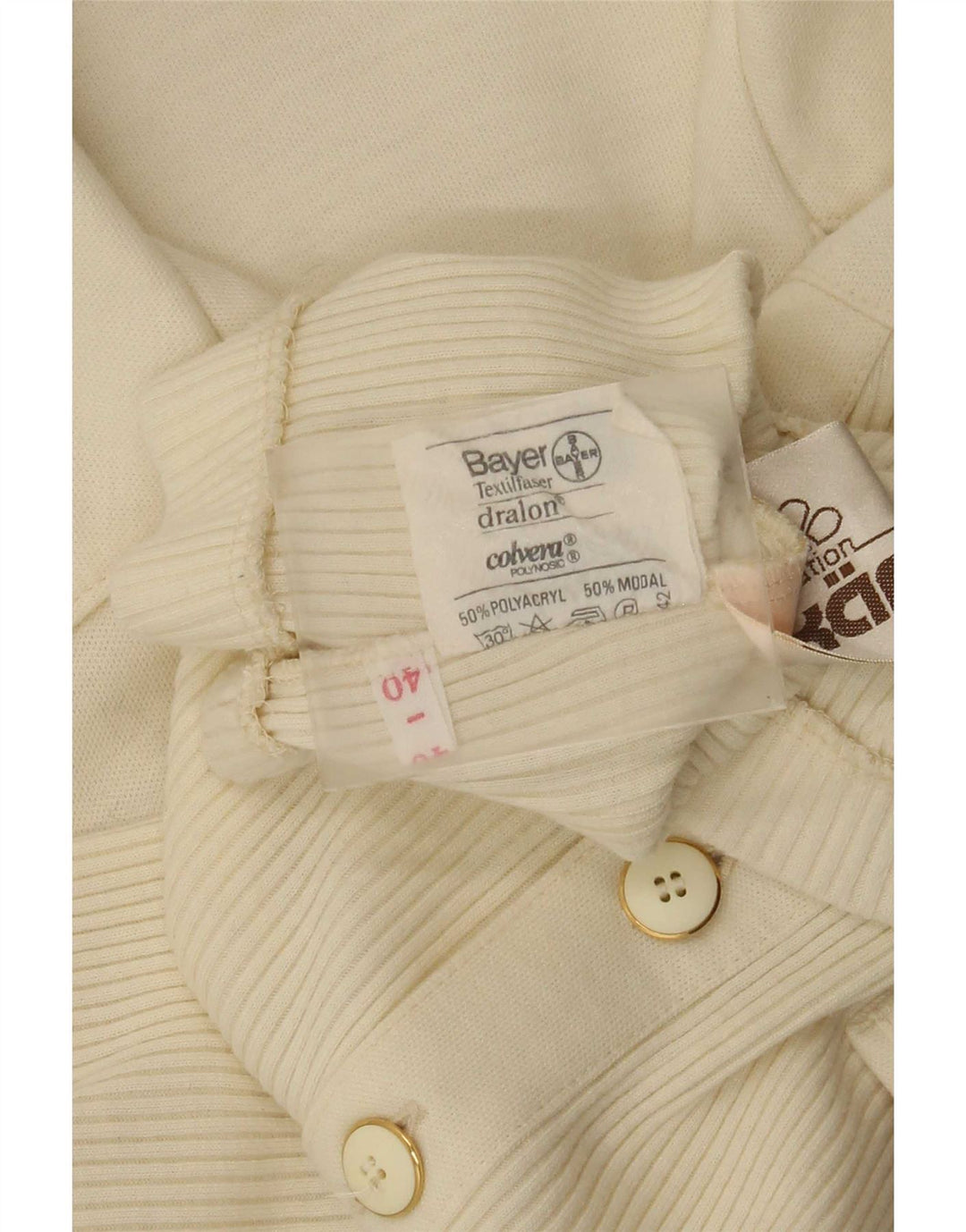 Maglione cardigan a maniche corte da donna Karner IT 40 piccolo bianco sporco