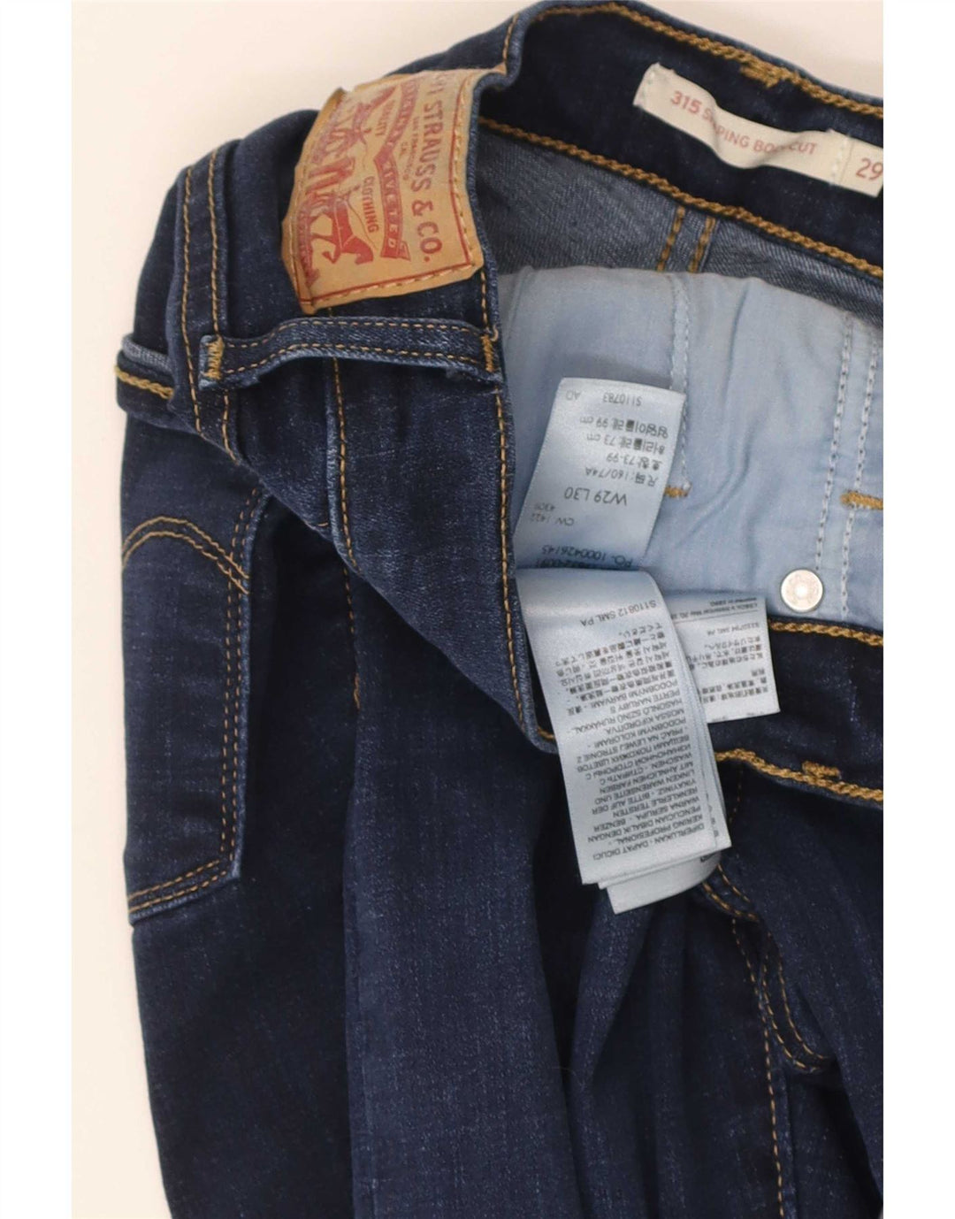 Levi's Donna 315 Shaping Bootcut Jeans W29 L30 Cotone Blu