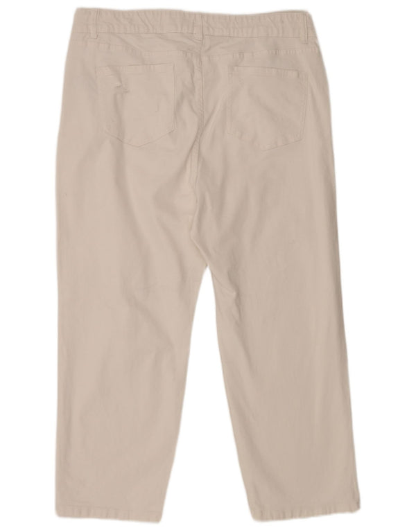 Jeans corti da donna Marks & Spencer Autograph UK 20 2XL W40 L25 Bianco