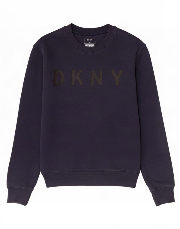 Dkny Felpa grafica da uomo Maglione piccolo in cotone blu navy