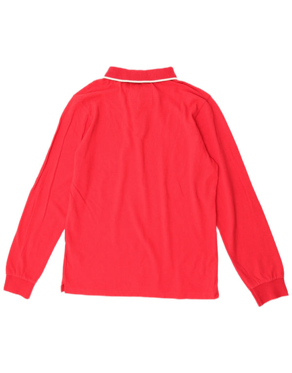 Polo da uomo a maniche lunghe North Sails Large in cotone rosso