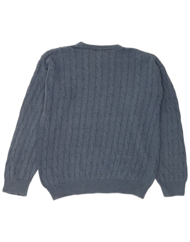 Gant Uomo Maglione Girocollo Maglione Grande Cotone Blu