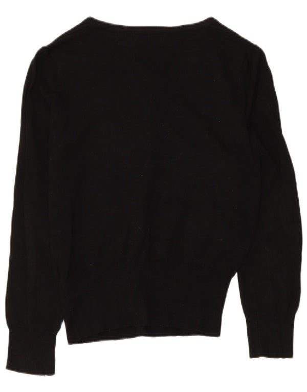 Maglione cardigan da donna Marks & Spencer UK 8 piccolo in viscosa nera