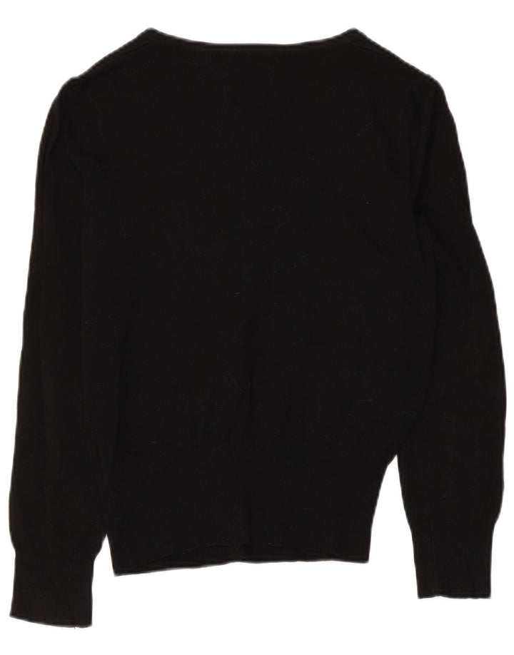 Maglione cardigan da donna Marks & Spencer UK 8 piccolo in viscosa nera