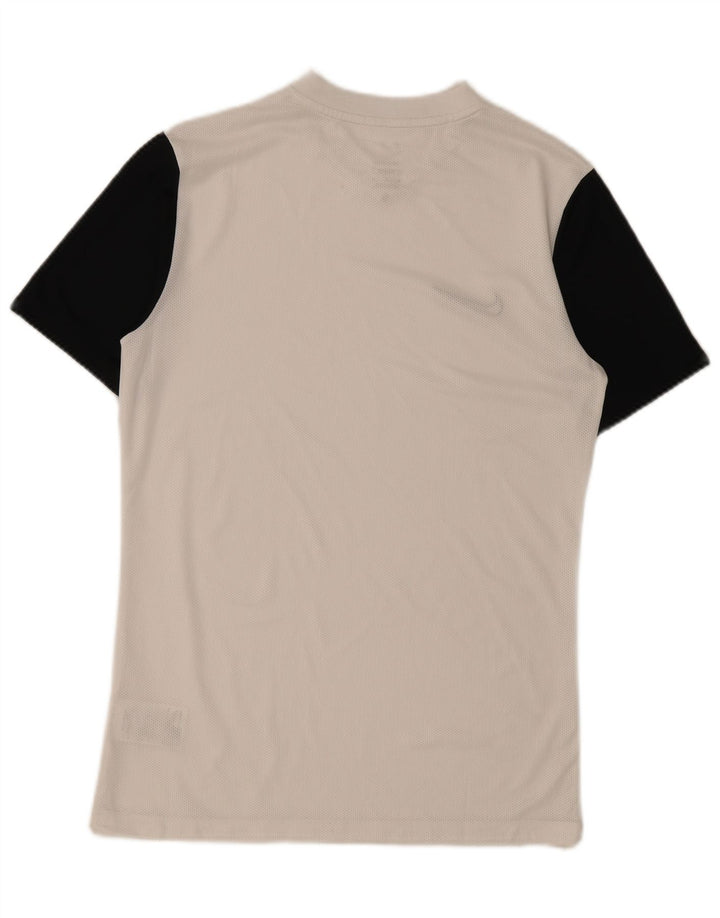 T-shirt Nike da uomo Dri Fit Slim Top in poliestere color block bianco medio