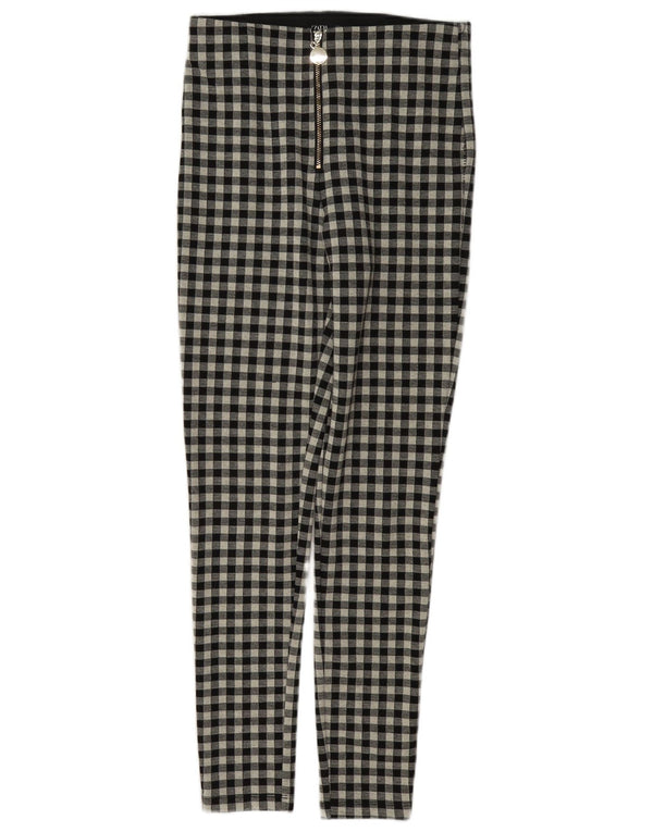 Pantaloni skinny casual da donna Zara piccoli W26 L28 a quadretti neri