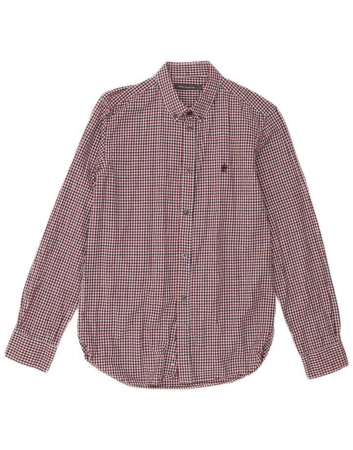 Camicia da uomo French Connection piccola in cotone a quadretti multicolore