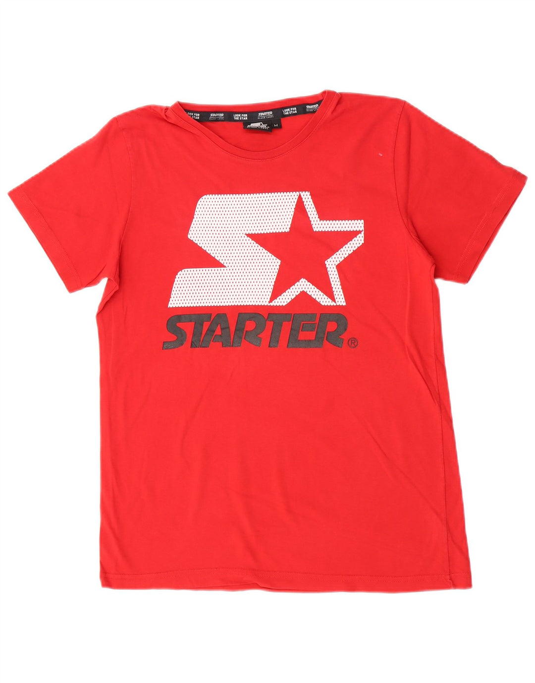 T-shirt grafica da uomo Starter Top in cotone rosso medio