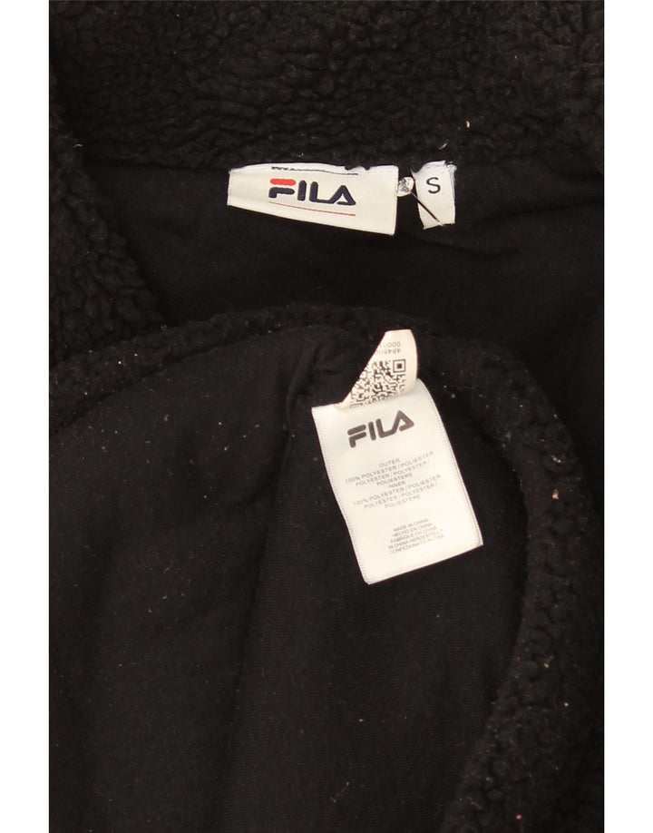 Giacca in pile grafica da donna Fila UK 10 piccola poliestere nero