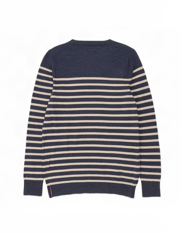 Tommy Hilfiger Uomo Maglione con scollo a barca Maglione a righe blu navy medie