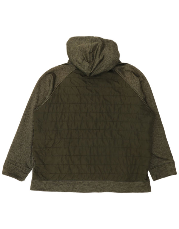 Giacca imbottita con cappuccio Reebok da uomo UK 46 3XL verde chiazzato