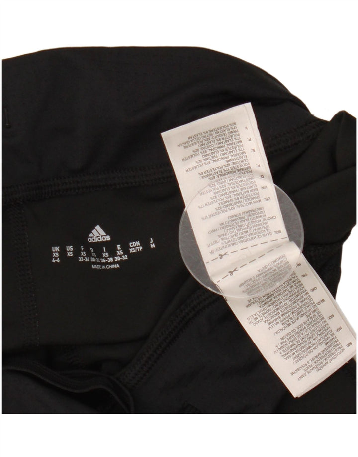 Leggings Capri da donna ADIDAS UK 4/6 XS poliestere nero