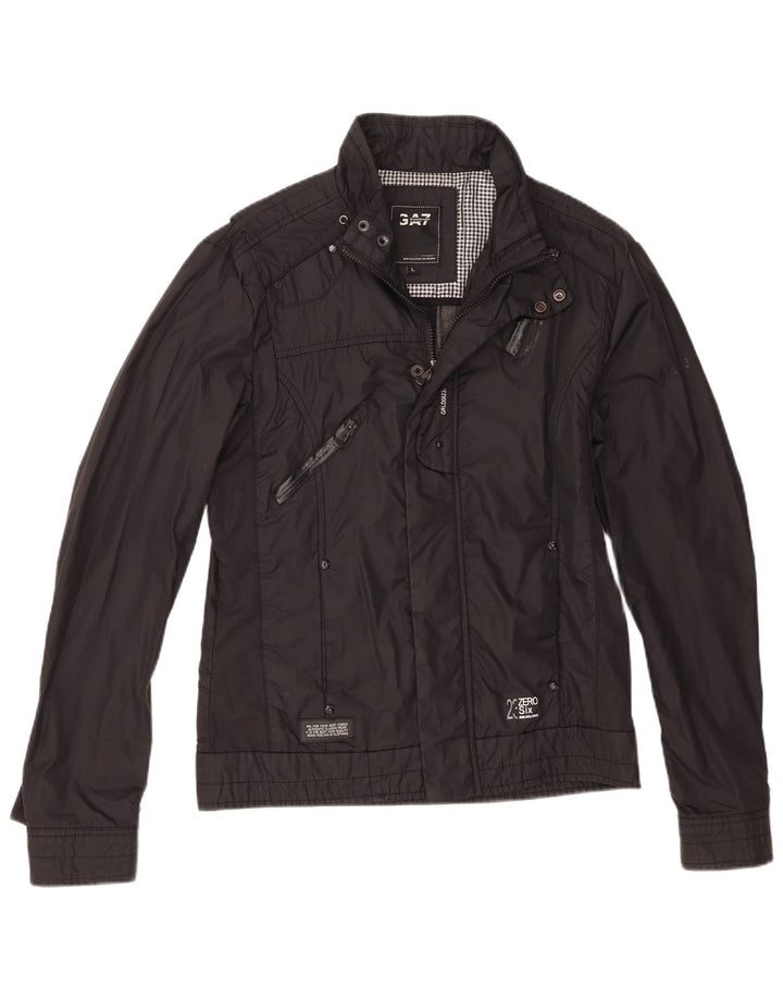 Giubbotto bomber da uomo vintage UK 40 grande cotone nero