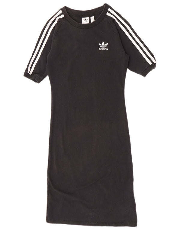 Abito t-shirt da donna Adidas UK 8 piccolo cotone nero