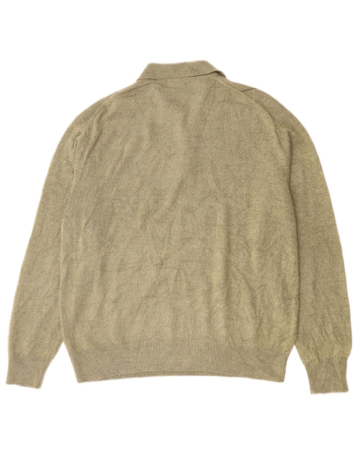 Maglione da uomo con collo alto Dockers, colore kaki medio, a rombi/acrilico con diamanti
