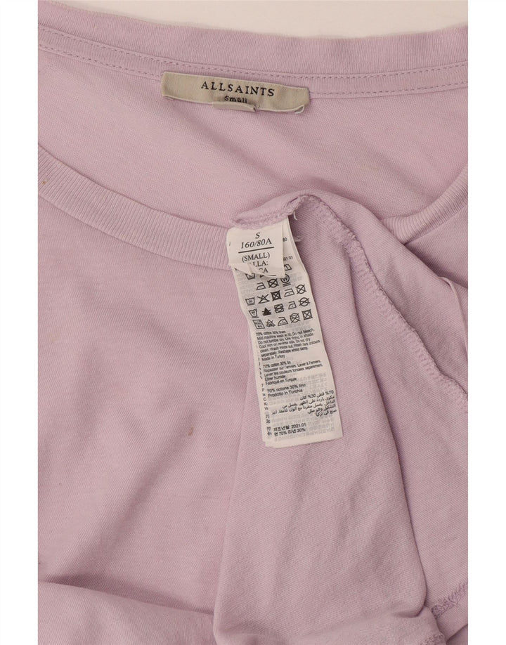 Canottiera oversize da donna All Saints UK 10 piccola in cotone viola