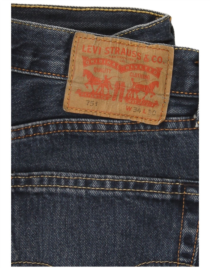 Levi's Uomo 751 Jeans dritti W34 L27 Cotone Blu