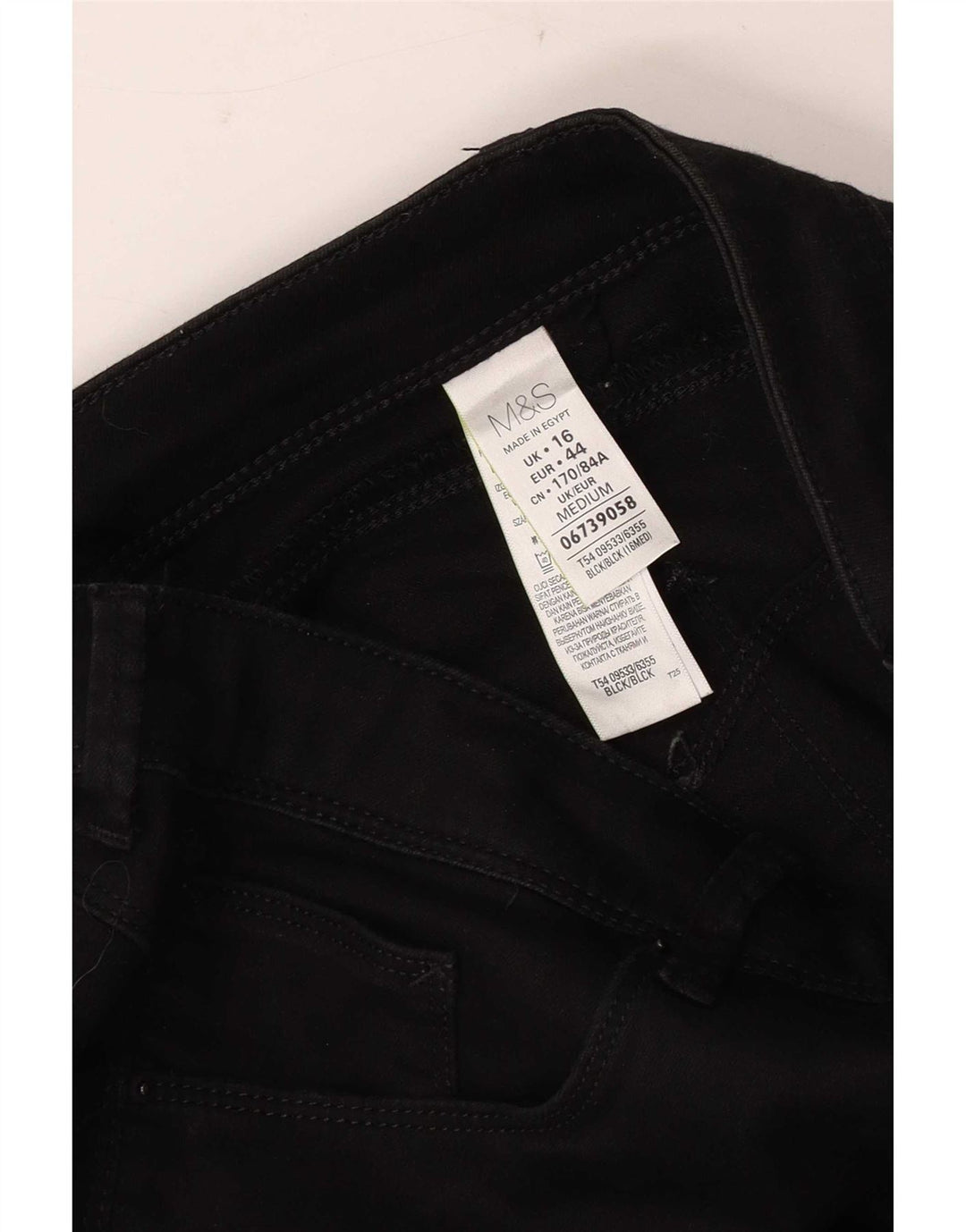 Jeans Bootcut da donna Marks & Spencer UK 16 Large W34 L26 Cotone nero