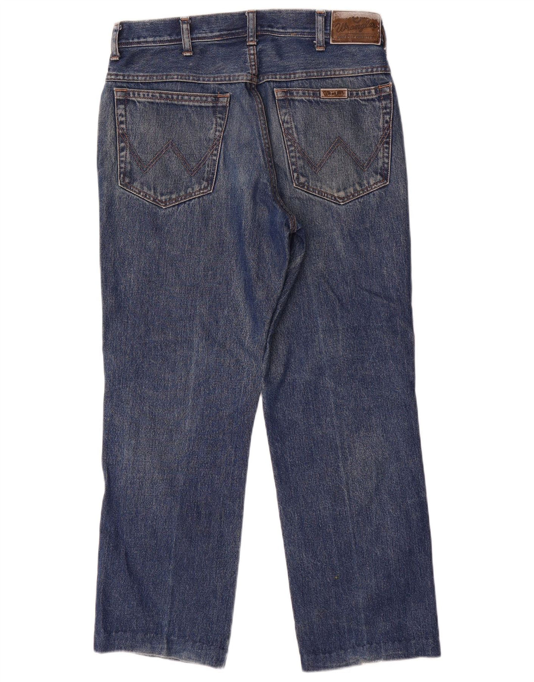 Jeans dritti da uomo Wrangler vestibilità regolare W32 L27 cotone blu