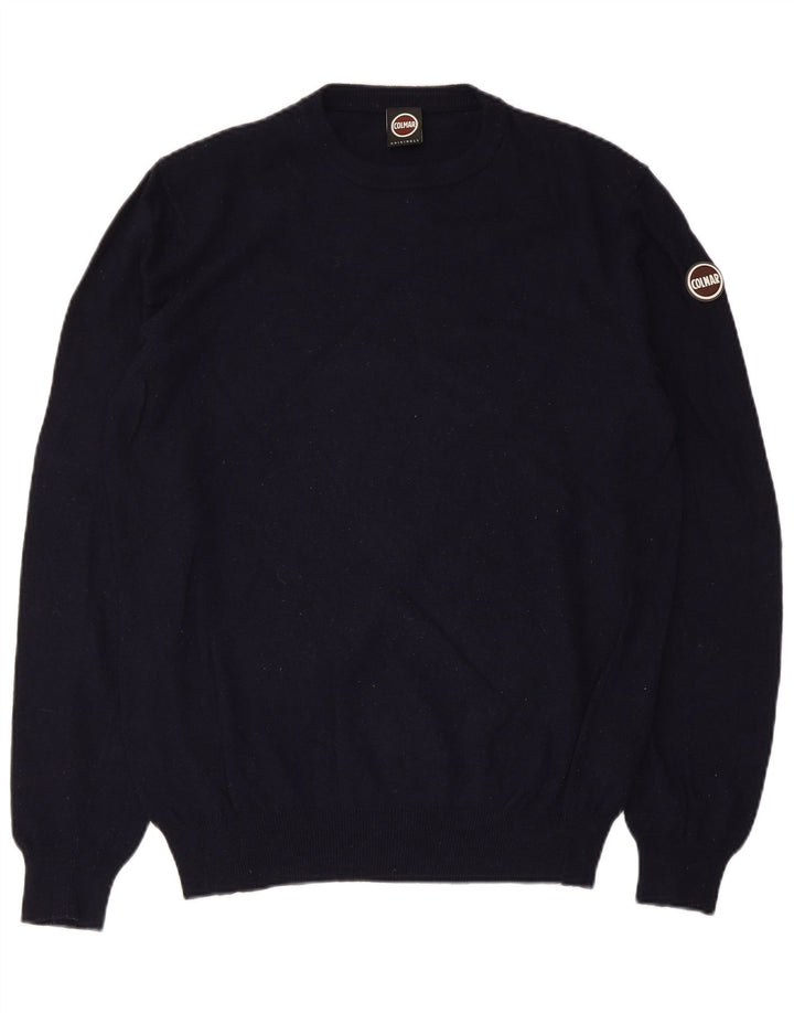 Maglione maglione girocollo da uomo Colmar XL blu navy in poliammide