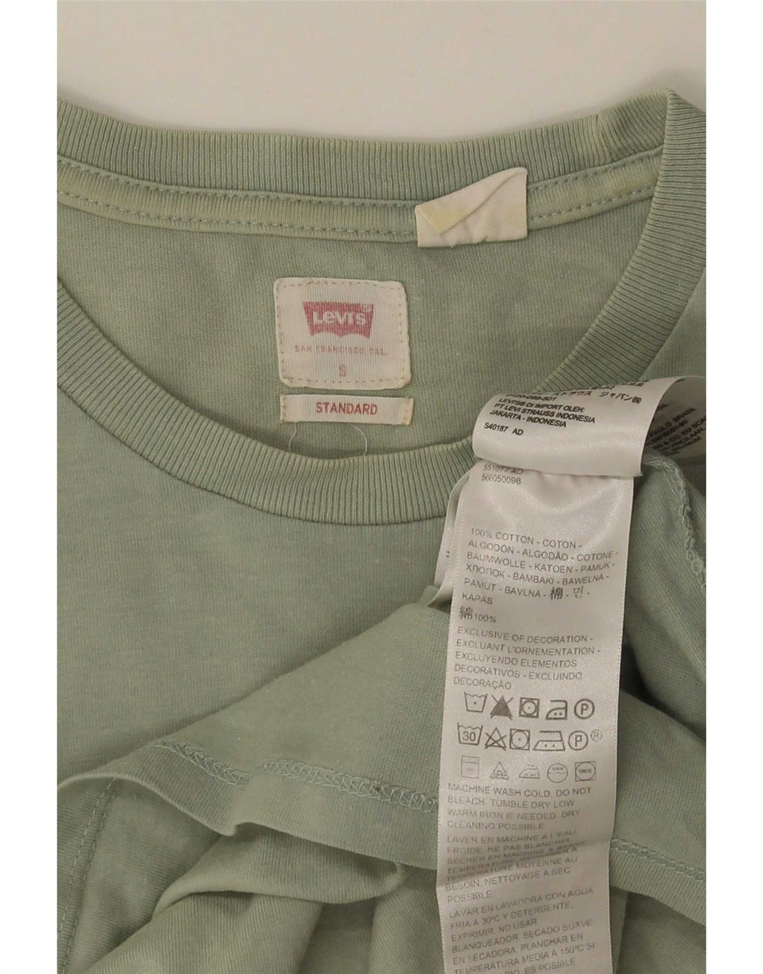 T-shirt standard da uomo Levi's Top piccola in cotone verde