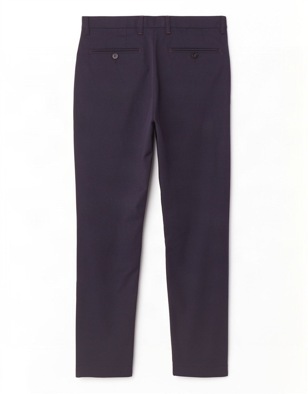 Pantaloni da abito dritti da uomo Ted Baker W32 L30 poliestere blu navy