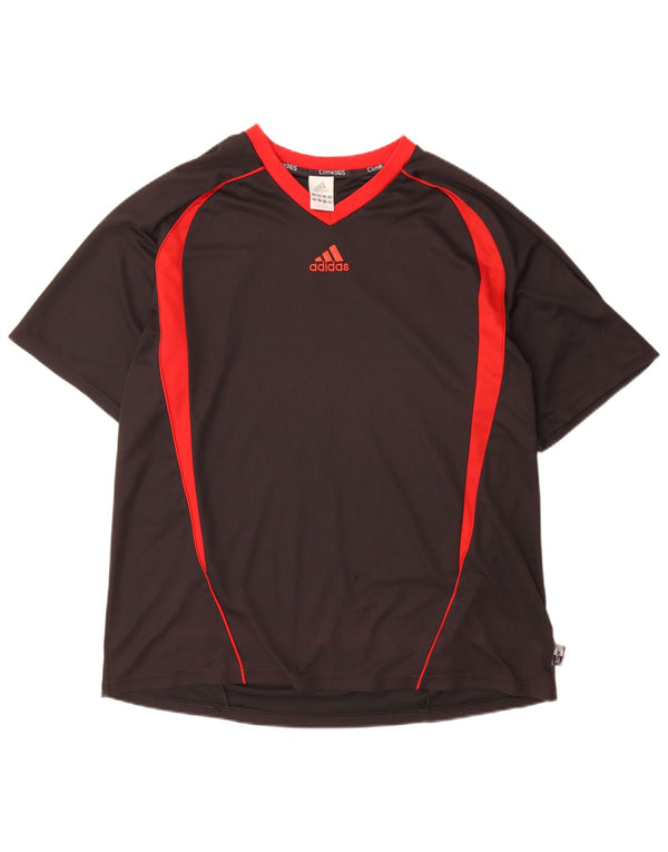 T-shirt Adidas Climalite da uomo Top XL poliestere color block nero