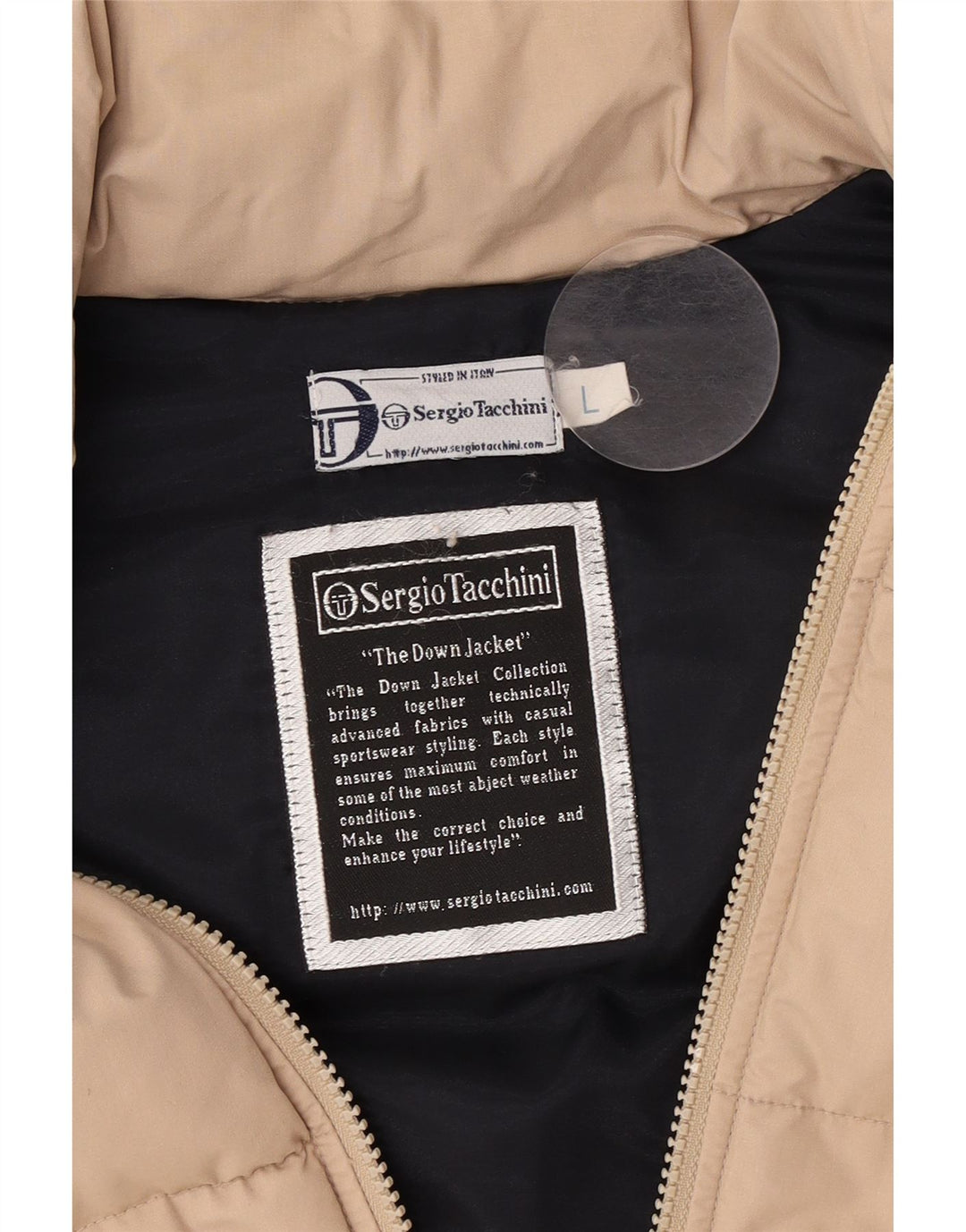 Gilet imbottito da uomo Sergio Tacchini UK 40 Large Beige