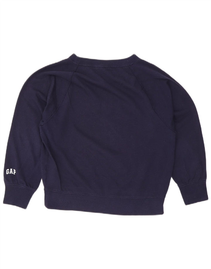 Gap Felpa con grafica oversize da donna UK 10 Small Cotone blu navy