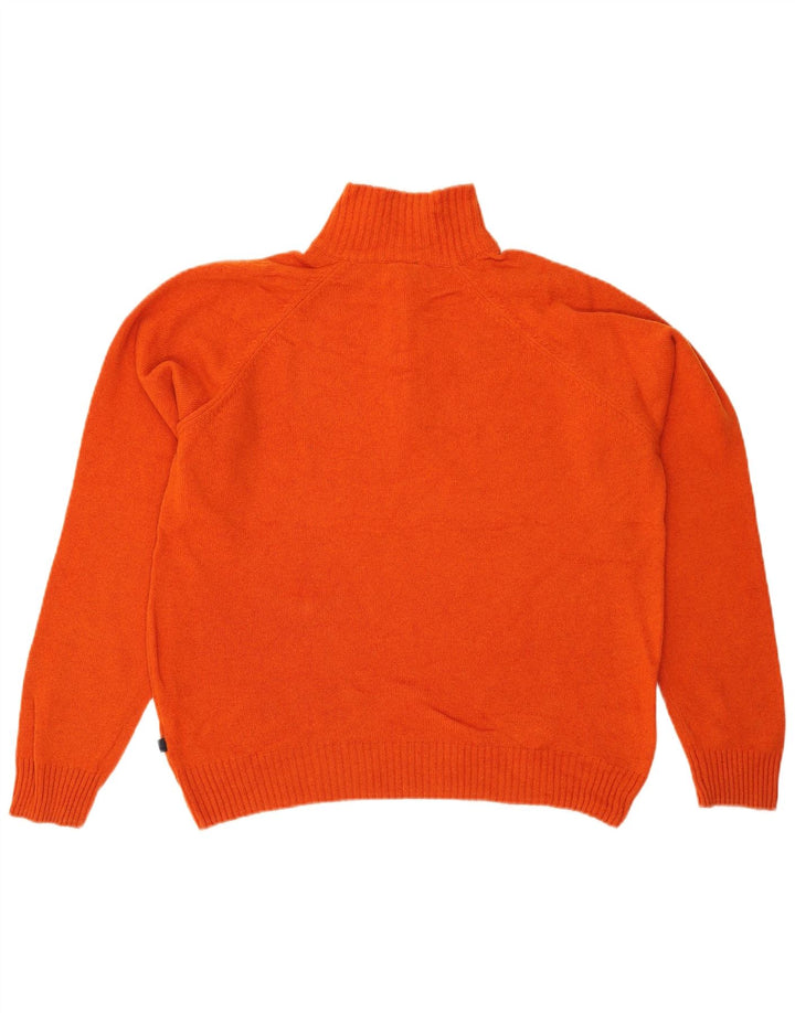 Maglione Asics da uomo con zip e collo in lana arancione medio