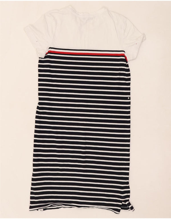 Abito T-shirt da donna Tommy Hilfiger UK 10 piccolo cotone a righe nere