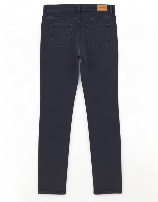 Pantaloni casual slim da donna Barbour UK 14 medi W30 L29 cotone blu navy
