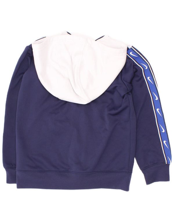 Felpa con cappuccio e zip Nike Dri Fit da ragazzo, 4-5 anni, piccola, colore blu navy
