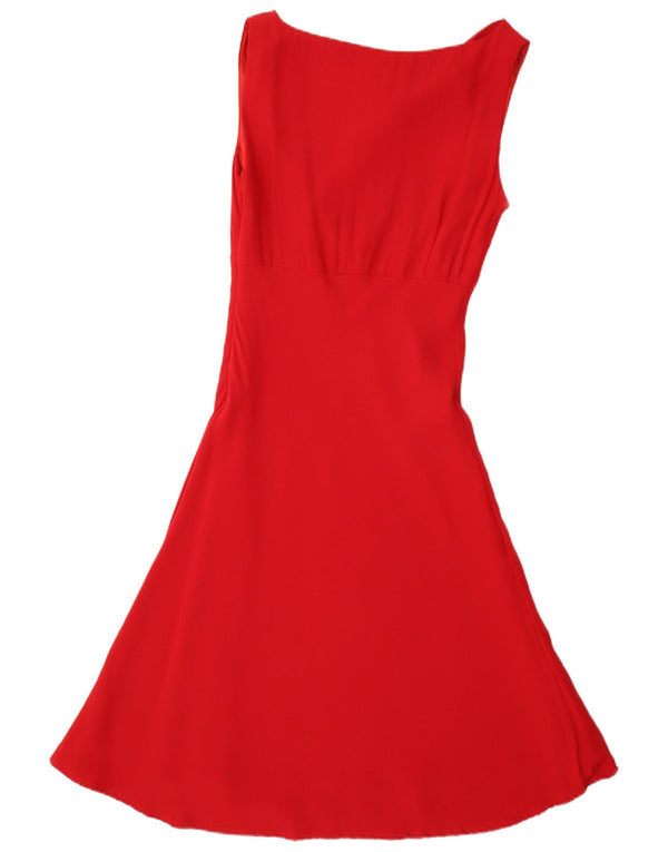 Abito a trapezio senza maniche da donna Monsoon UK 12 Viscosa rossa media