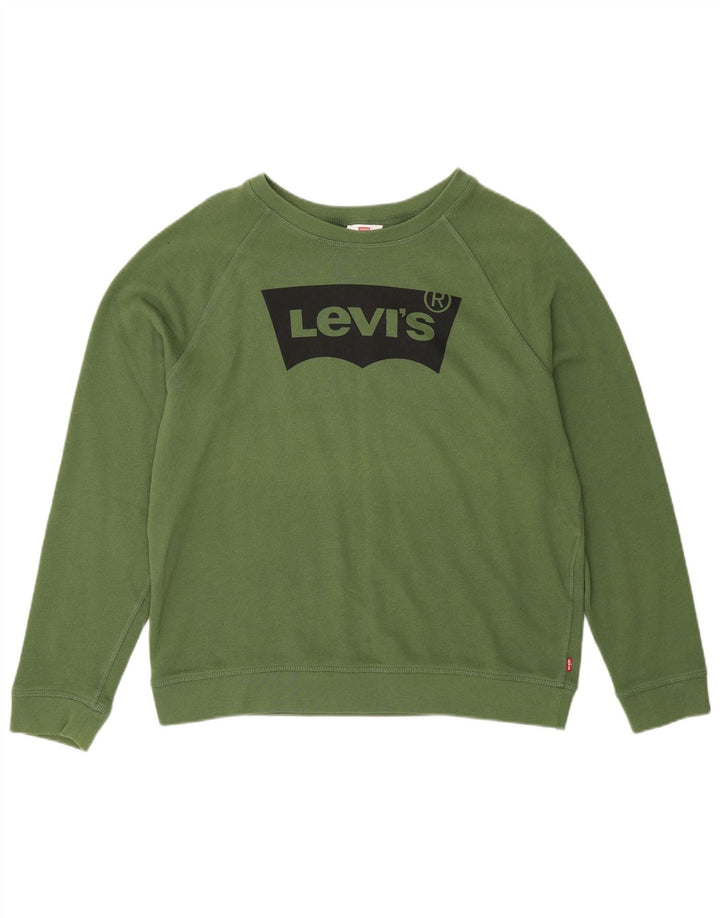 Felpa grafica da donna Levi's UK 18 XL Verde