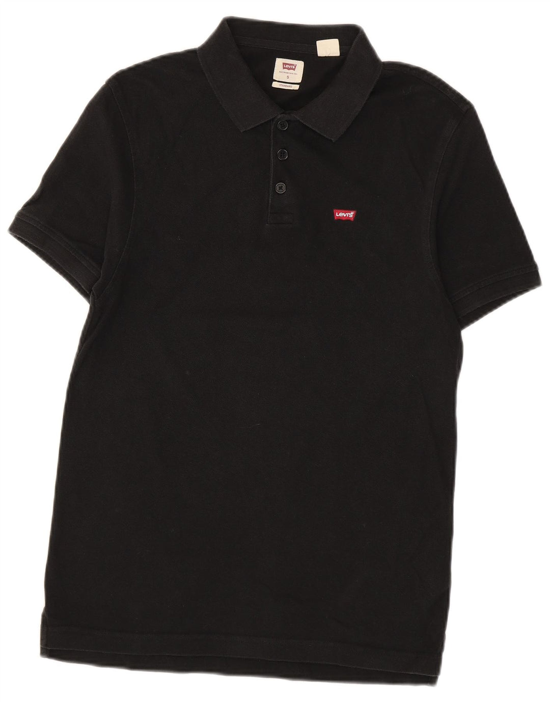 Polo Levi's da uomo standard piccola in cotone nero