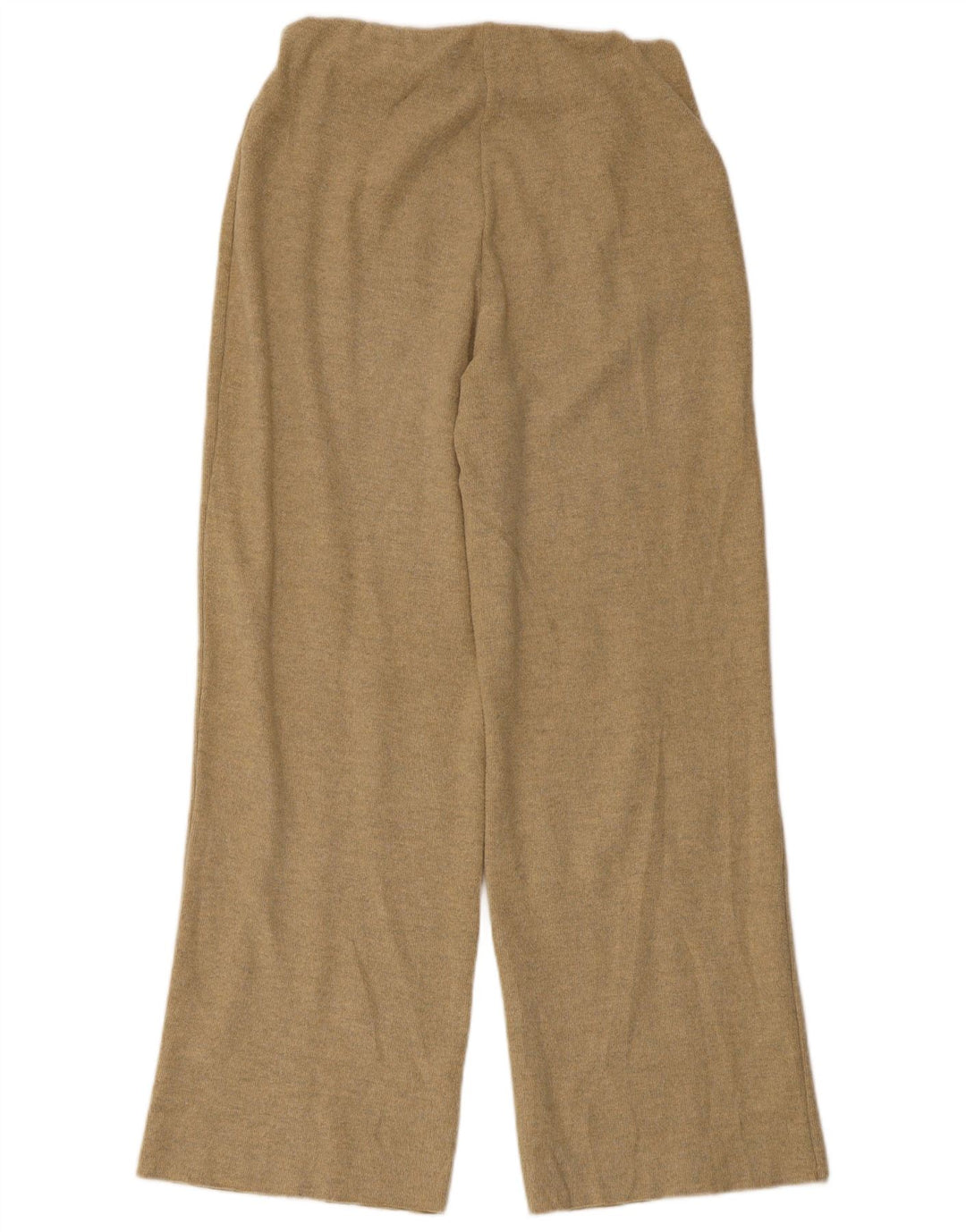 Pantaloni da tuta a vita alta da donna Zara UK 12 Poliestere beige medio