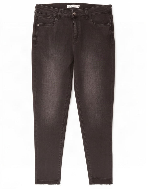 Zara Jeans skinny da donna EU 42 Large W32 L27 Nero