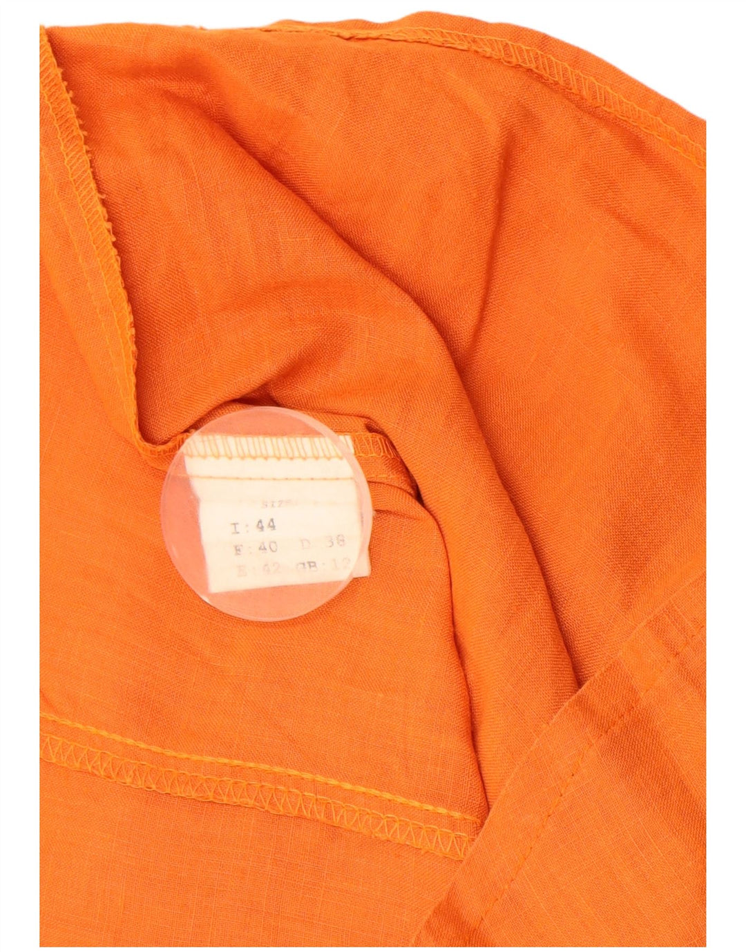 Camicia a maniche corte da donna VINTAGE UK 12 Lino arancione medio