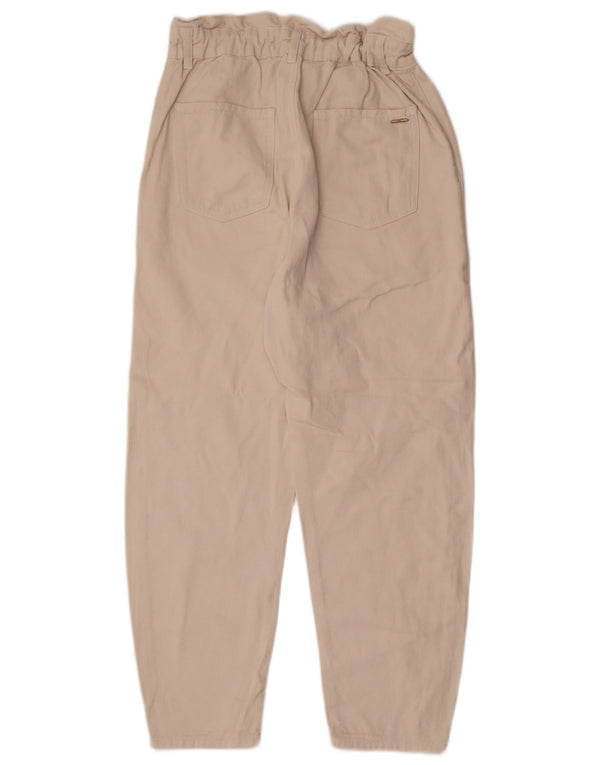 Jeans corti a vita alta da donna Zara EU 38 Small W28 L25 Cotone beige