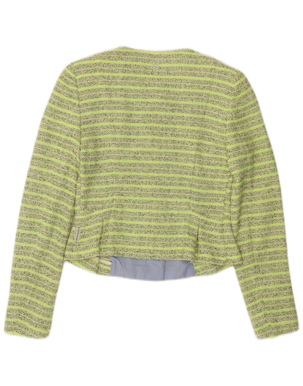ARMANI JEANS Giacca da donna corta a 5 bottoni IT 42 Verde medio a righe