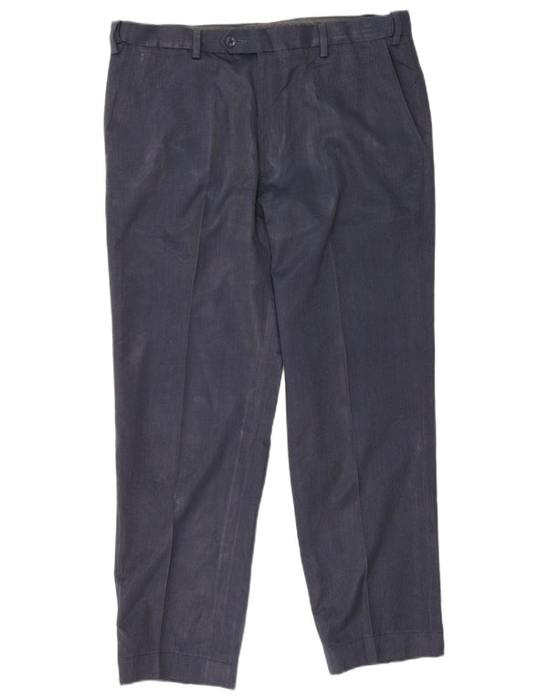 Pantaloni da abito dritti Regular Fit Marks & Spencer da uomo W38 L28 Blu Navy