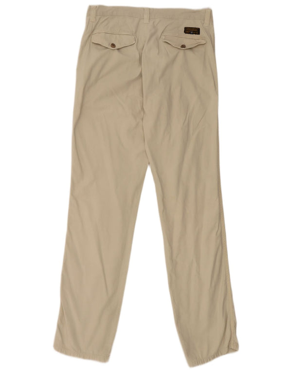 Pantaloni chino dritti da uomo Avirex W32 L33 in cotone beige