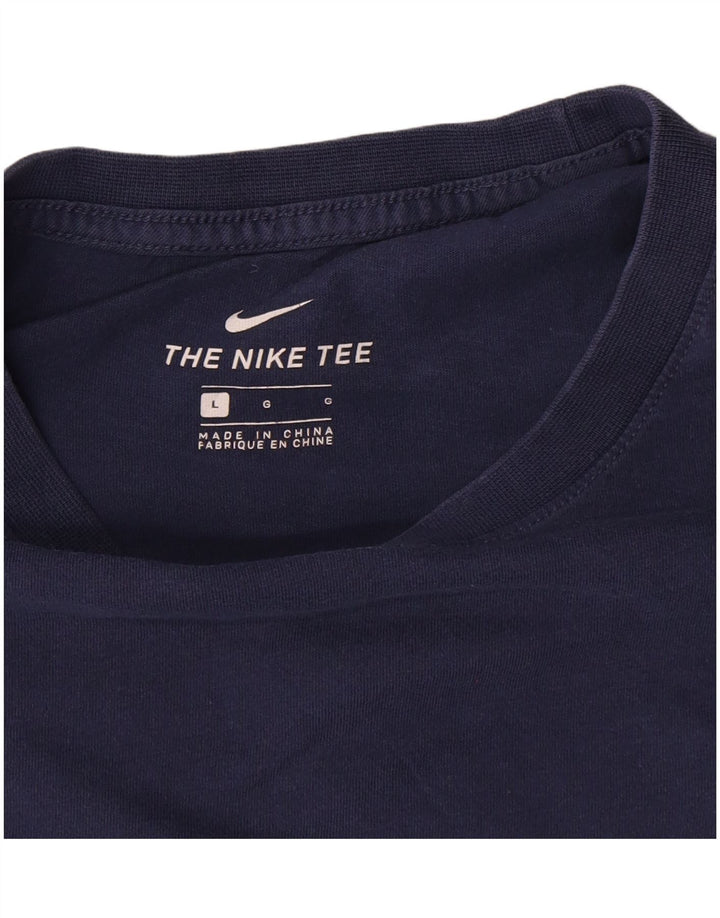 T-shirt da uomo Nike Top Large in cotone blu navy