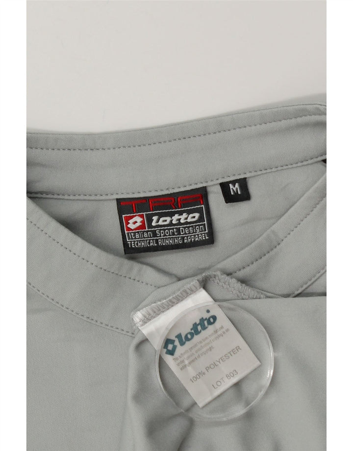 Top della tuta da uomo Lotto con zip e collo in tinta unita grigio medio