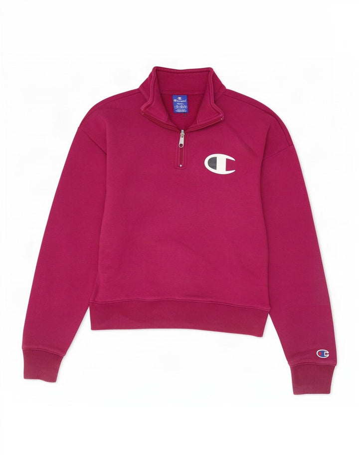 Felpa corta oversize da donna Champion, maglione UK 10 piccolo marrone