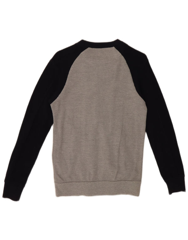 Giacca da ginnastica da uomo Zara piccola in cotone color block grigio