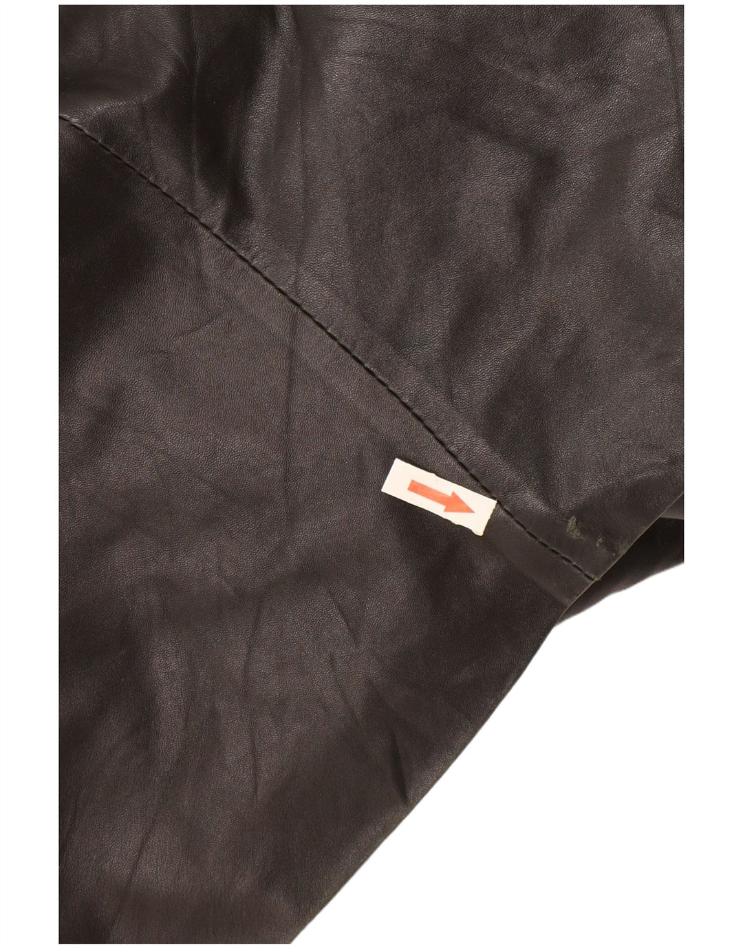 Cappotto in pelle vintage da donna UK 16 grande nero